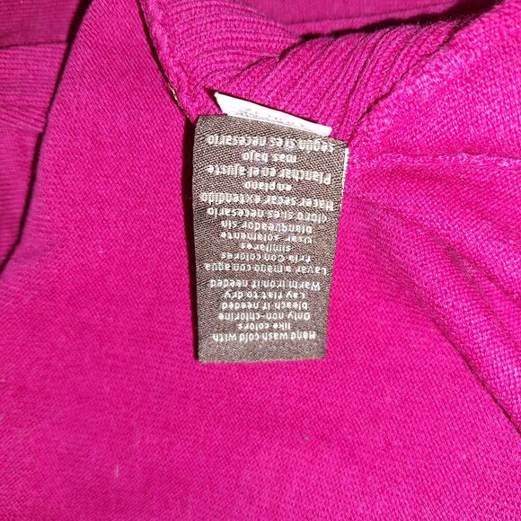 Fever Buttonless Fuchsia Long Sleeve Wrap Cardigan - Picture 9 of 9